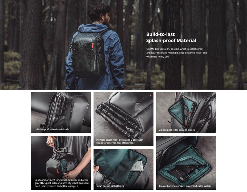 PGYTECH OneMo Lite Backpack 22L (Twilight Black)