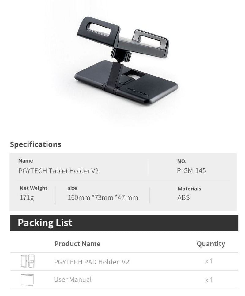 PGYTECH Tablet Holder V2
