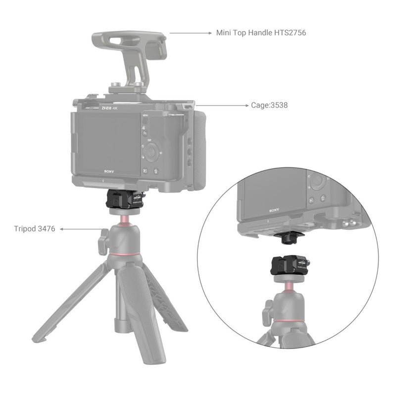 SmallRig Drop-in HawkLock Universal mini Quick Release Clamp and Plate 3513B