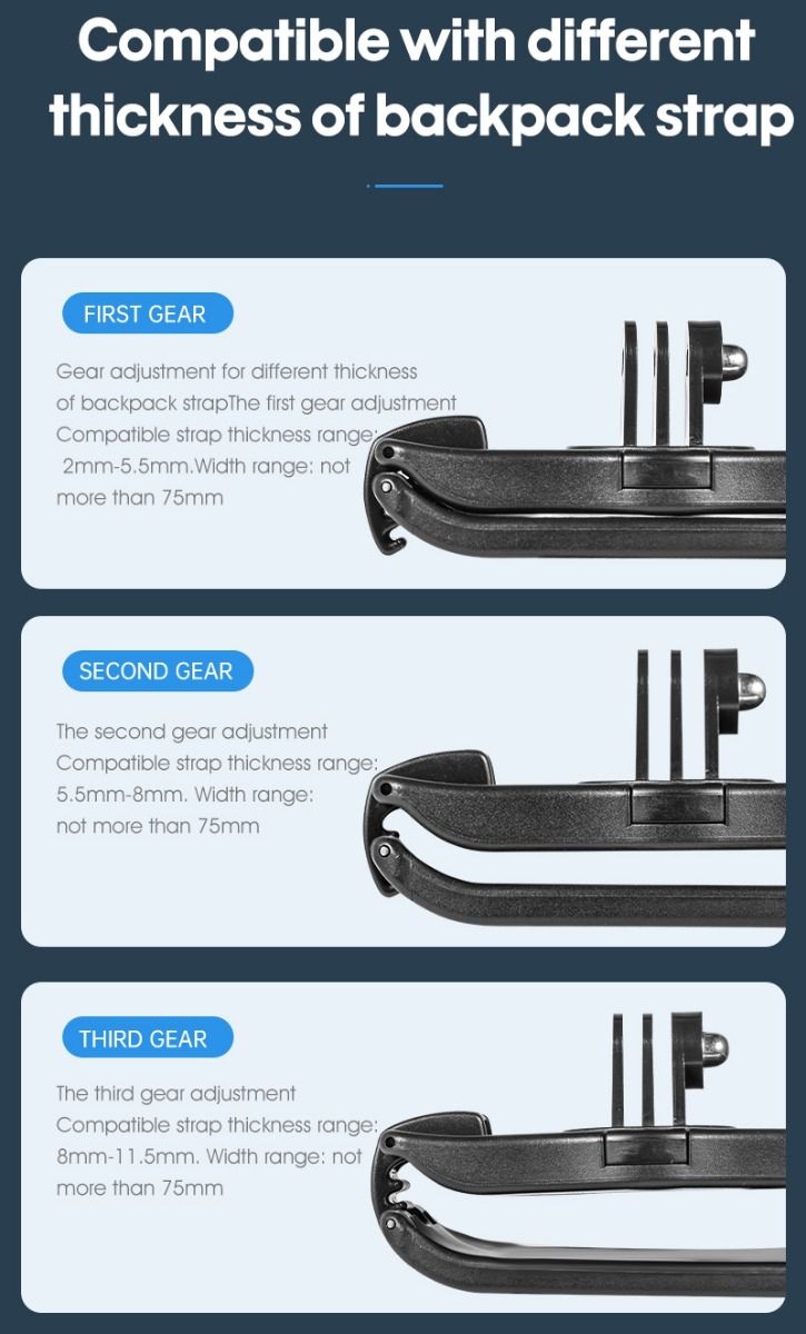 STARTRC Universal Backpack Clip for Action Cameras