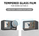 Sunnylife Lens Screen Protector Tempered Glass Film for Osmo Action 4 (2 Set Combo)