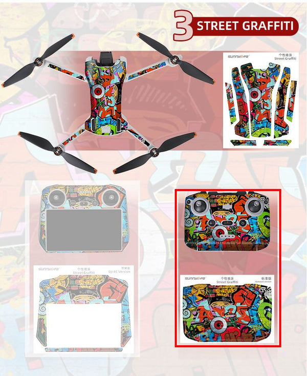 Sunnylife Skin Sticker for Mini 3 (Drone+RC-N1 Remote) Street Graffiti