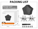 Sunnylife 2925S Grey Propellers + Storage Box for DJI Avata (2 Pairs Propellers)