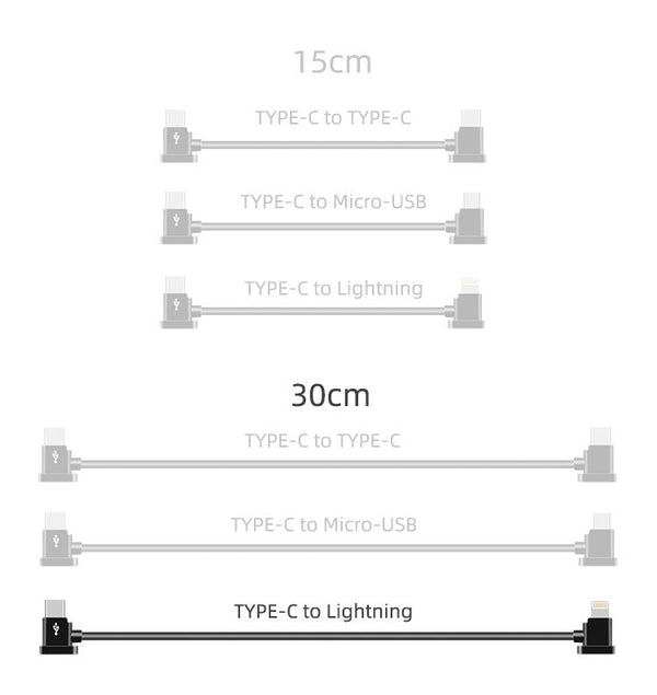 Sunnylife 1Pcs 30cm TYPE-C to Lightning Data Cable