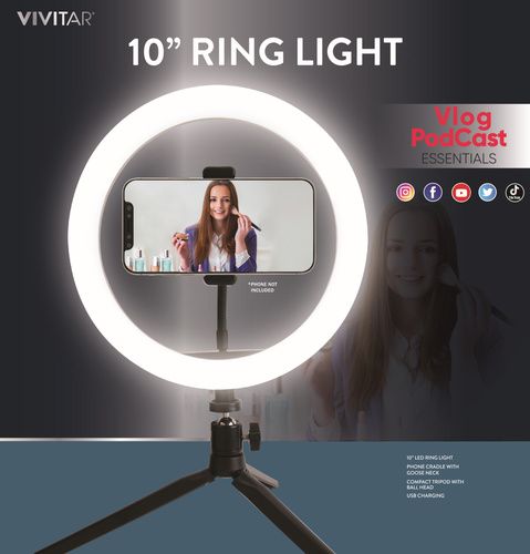 Vivitar Deluxe 10" LED Ring Light